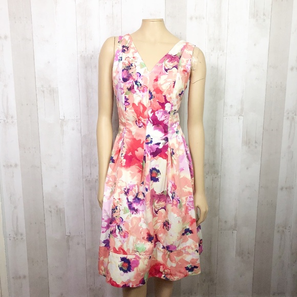 ralph lauren floral fit and flare dress